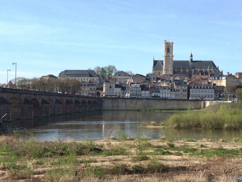 The cathedral at Nevers from the campsite