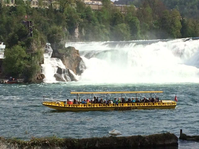 The Rheinfall with tour boat