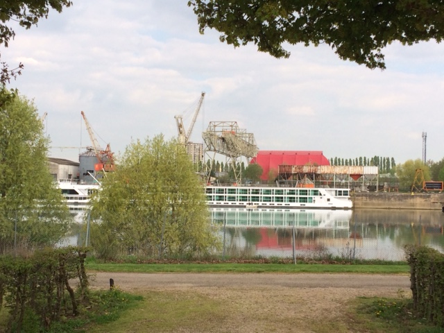 View from Chalon campsite onto the Saone