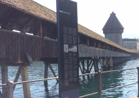 One of two wooden bridges - Luzern