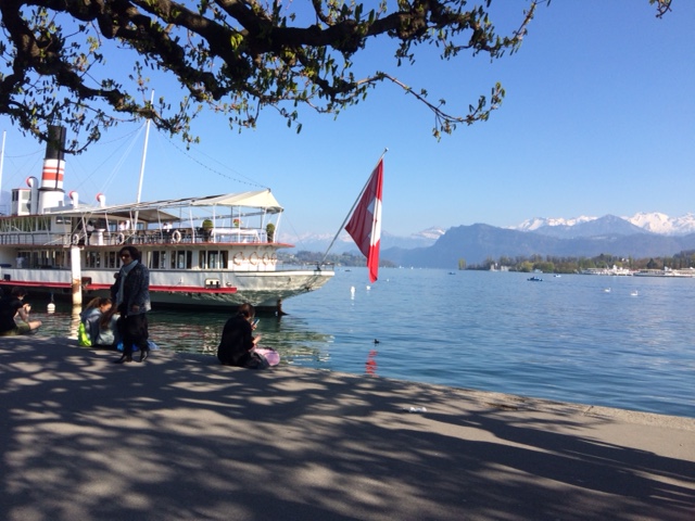 Paddle steamer turned restaurant - Luzern