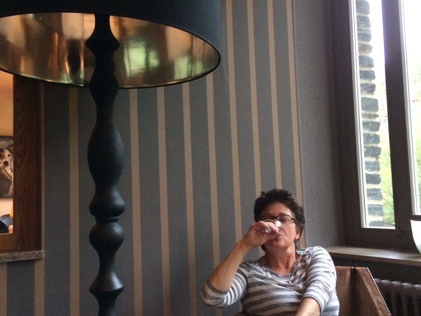 Katie and the lamp Inside the warm glamorous Cocoon hotel - Michelau